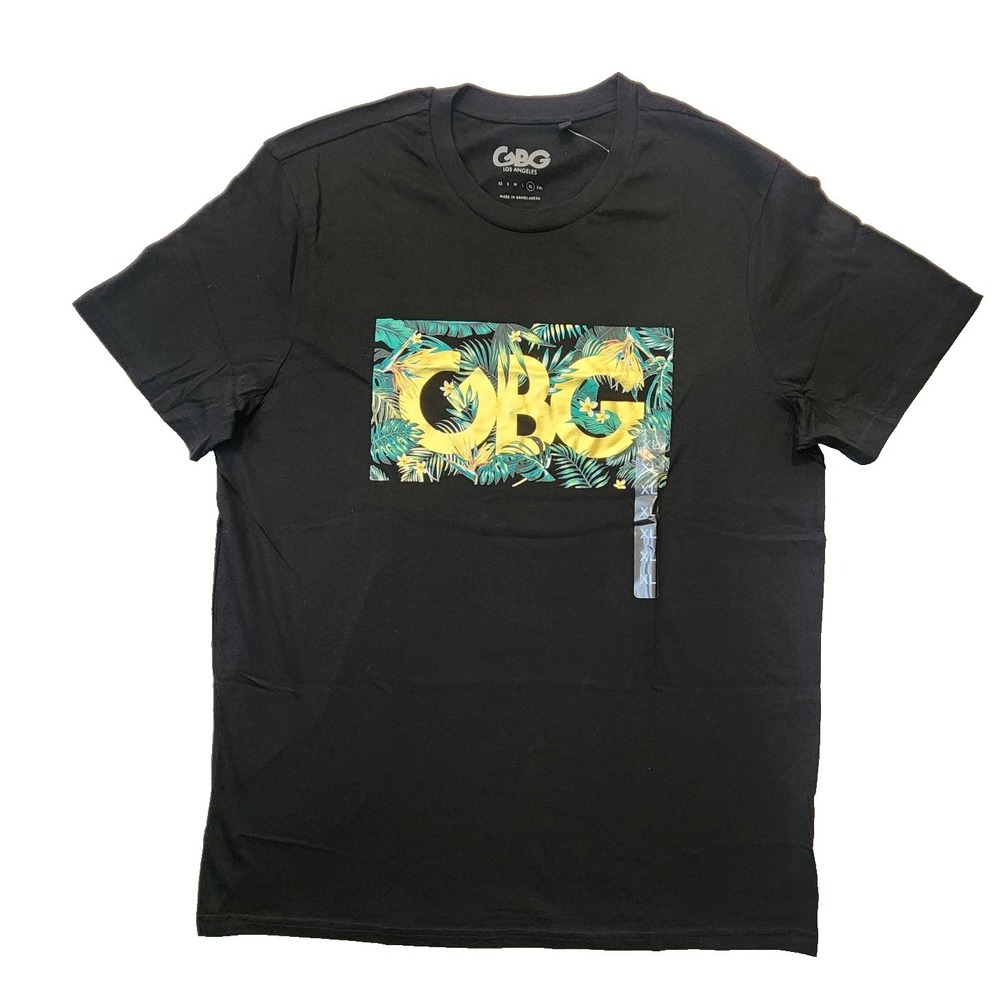 G by GUESS Los Angeles Men's Short Sleeve T-Shirt Size XL Danny Tee Black/Gold